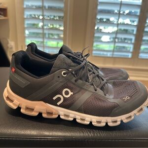 On Running Athletic womens Shoes in Black and Gray. Used but much life left!